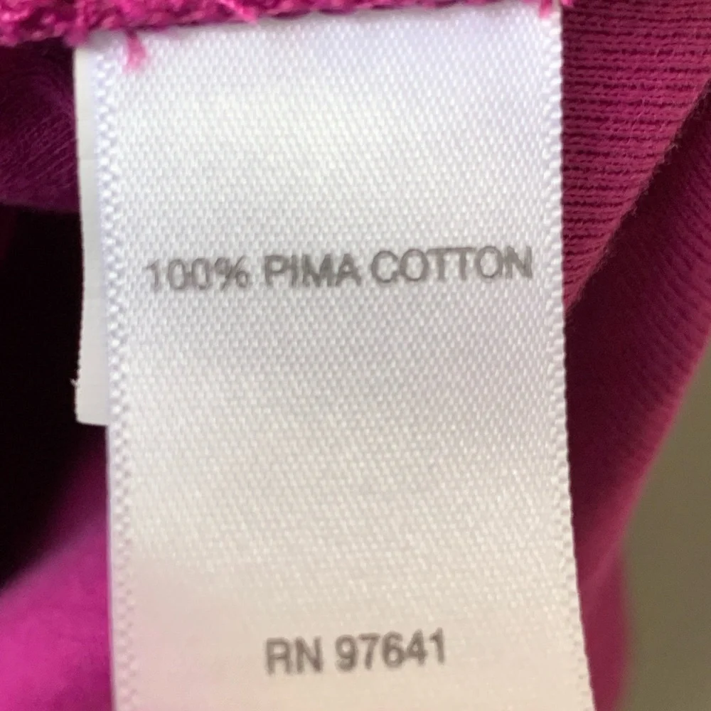 JJILL Women’s Magenta Purple Pink Long Sleeve Rounded Neck Pima Cotton T-shirt